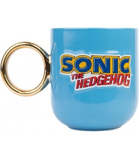 Taza 3D Asa Anillo Sonic El Erizo The Hedgehog Cerámica 350 mls