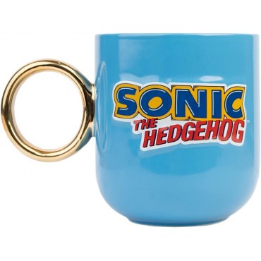 Taza 3D Asa Anillo Sonic El Erizo The Hedgehog Cerámica 350 mls