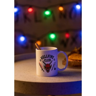 Taza Club Hellfire Stranger Things Cerámica 350 mls