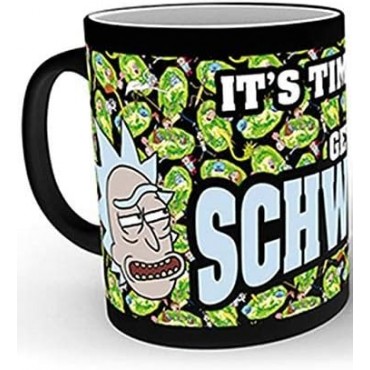 Taza Térmica Cambia Con El Calor It's Time To Get Schwifty Rick & Morty Cerámica 320 mls