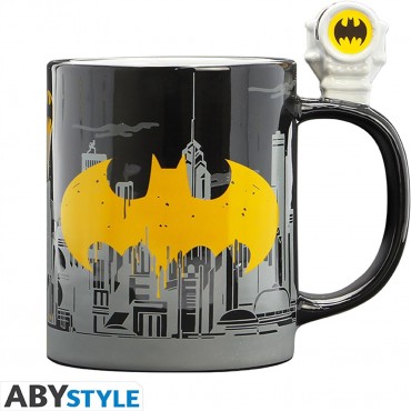 Taza 3D Batseñal Batman DC Cómics Cerámica 460 mls