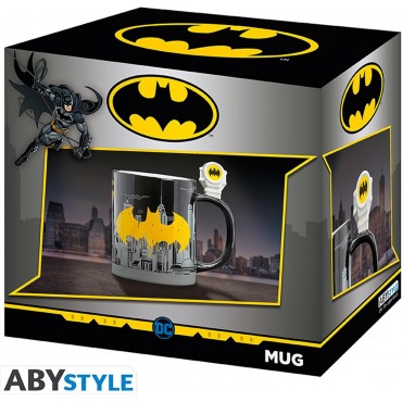 Taza 3D Batseñal Batman DC Cómics Cerámica 460 mls