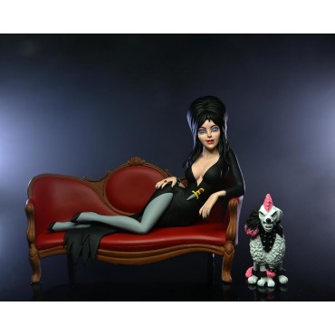 Figura Elvira En Sofá Toony Terrors 11 cms