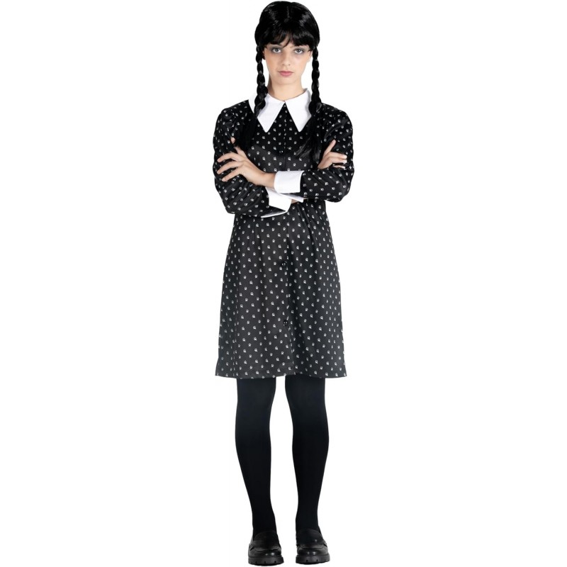 Disfraz Vestido Y Peluca Wednesday Addams Miércoles Addams Talla M 