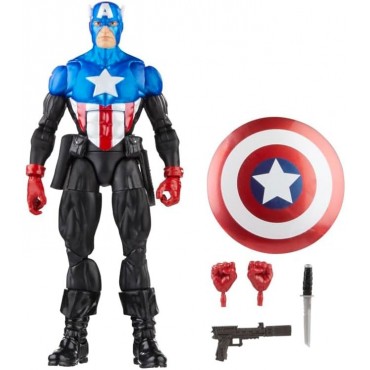 Figura Capitán América Bucky Barnes Avengers Marvel Legends Articulada 15 cms