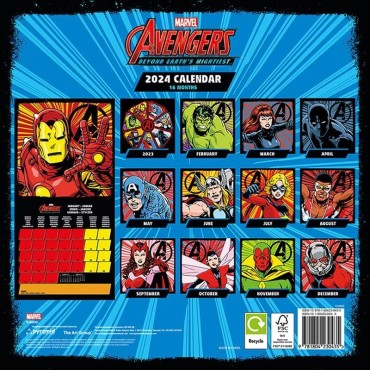 Calendario 2024 Avengers Beyond Earth's Mightiest 30 x 30 cms