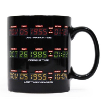 Taza Térmica Cuadro Fechas DeLorean Regreso Al Futuro Back To The Future Cerámica 400 mls