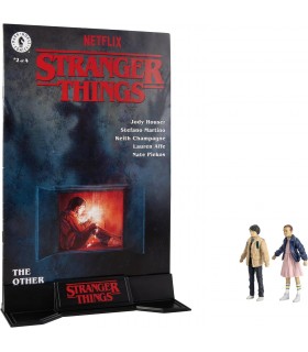 Figuras Eleven Y Mike Wheeler Con Cómic Stranger Things Page Punchers 8 cms