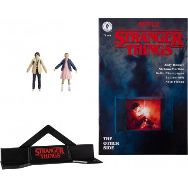 Figuras Eleven Y Mike Wheeler Con Cómic Stranger Things Page Punchers 8 cms