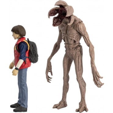Figuras Will Byers Y Demogorgon Con Cómic Stranger Things Page Punchers 8 cms