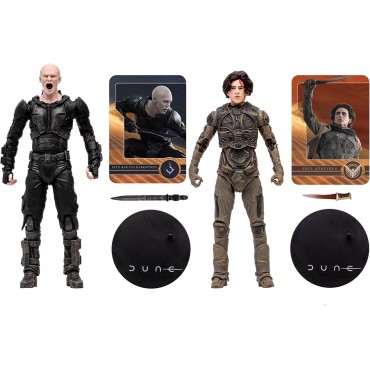 Pack Figuras Paul Atreides Y Feyd Rautha Harkonnen Dune Parte 2 Articuladas 18 cms