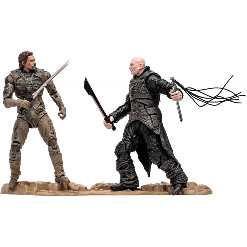 Pack Figuras Gurney Halleck Y Rabban Dune Parte 2 Articuladas 18 cms