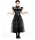 Disfraz Vestido De Baile Wednesday Addams Miércoles Addams Talla M