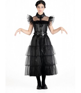 Disfraz Vestido De Baile Wednesday Addams Miércoles Addams Talla M