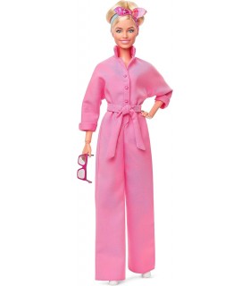 Figura Barbie En Mono Rosa Barbie Articulada 30 cms