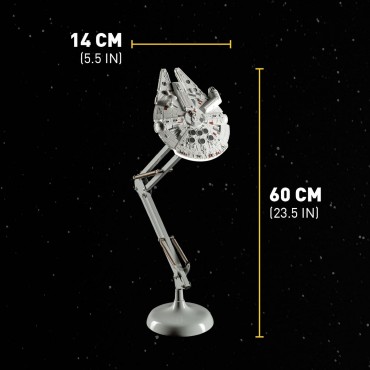 Lámpara De Mesa Halcón Milenario Y Brazo Flexible Star Wars 60 cms