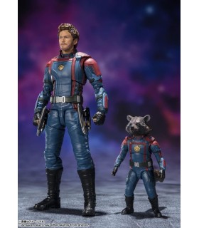 Set Figuras Star-Lord Y Rocket Raccoon Guardianes De La Galaxia Vol. 3 Marvel Articuladas 15 cms Y 6 cms