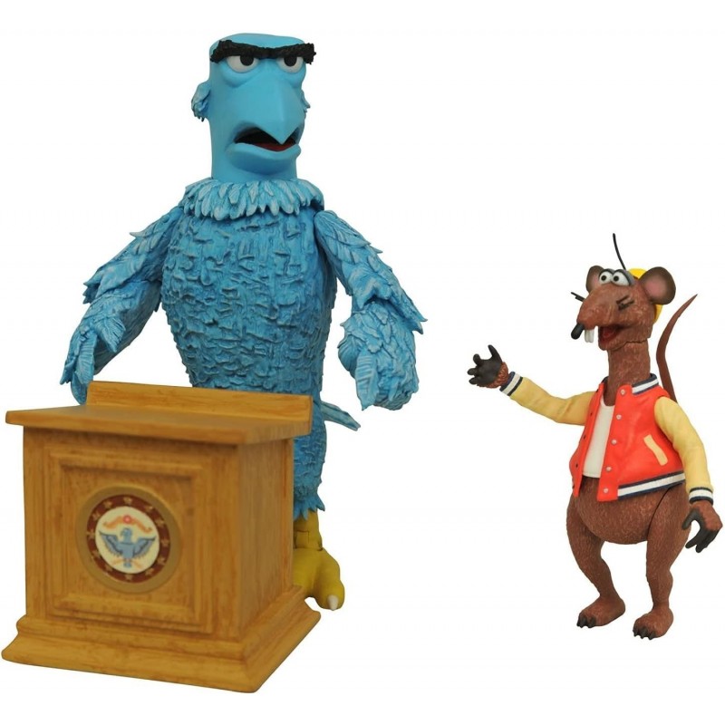 Set Figuras Sam Eagle Y Rizzo The Rat The Muppets Los Teleñecos Disney 14 cms Y 8 cms