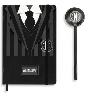 Pack Cuaderno Y Bolígrafo Uniforme Wednesday Addams