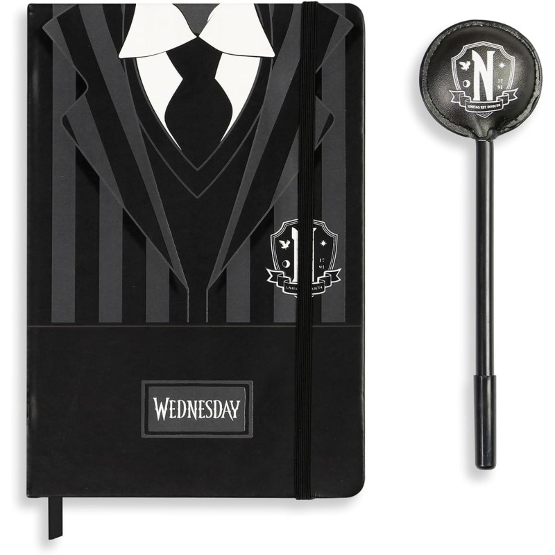 Pack Cuaderno Y Bolígrafo Uniforme Wednesday Addams