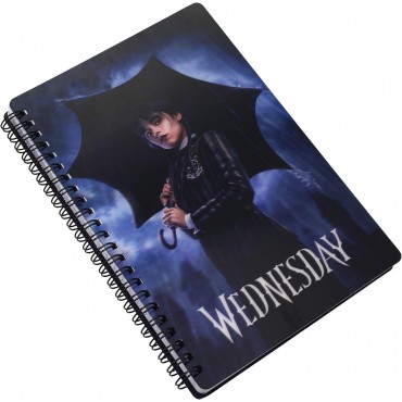 Libreta Efecto 3D Wednesday Espiral 