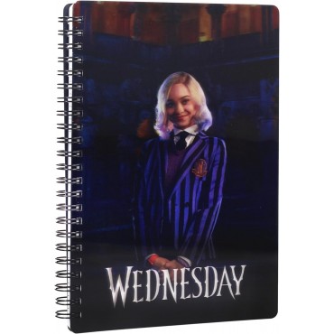 Libreta Efecto 3D Enid Sinclair Wednesday Espiral