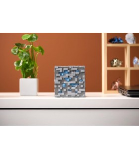 Réplica Diamond Ore Con Luz Minecraft 10 cms