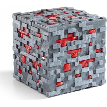 Réplica Redstone Ore Con Luz Minecraft 10 cms
