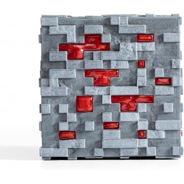 Réplica Redstone Ore Con Luz Minecraft 10 cms