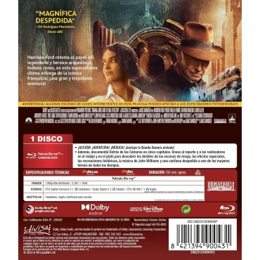 Indiana Jones Y El Dial Del Destino (Indiana Jones and the Dial of Destiny) (Blu-ray) [Blu-ray]