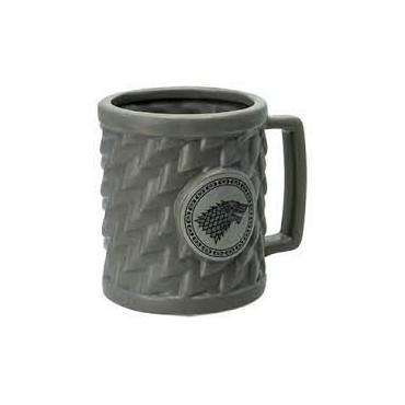 Taza 3D Pelo Lobo Stark Juego De Tronos Cerámica 500 mls