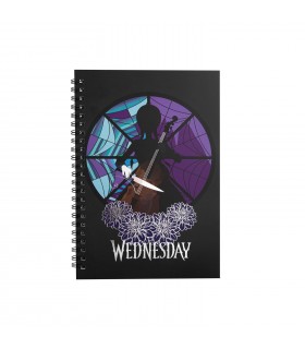 Cuaderno Wednesday Con Cello Tapa Blanda