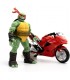 Figura Raphael With Motorcycle Las Tortugas Ninja Articulada 13 cms