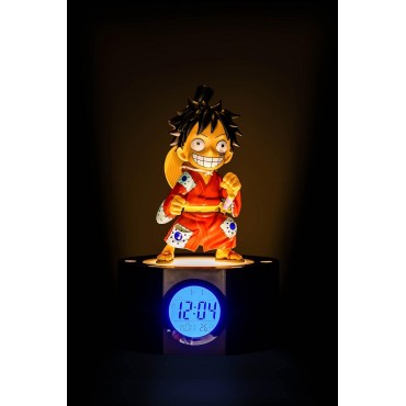 Despertador Con Luz Luffy One Piece 18 cms