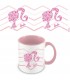 Taza Barbie Silueta Y Logo Cerámica 320 mls