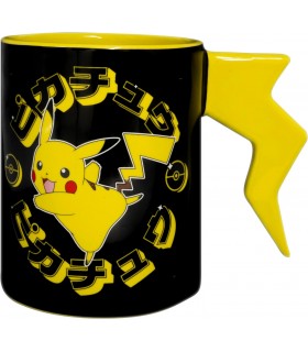 Taza Asa 3D Rayo Pikachu Pokémon Cerámica 500 mls