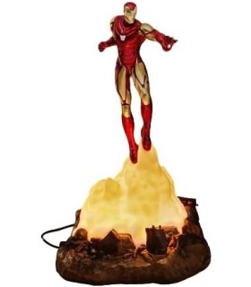 Lámpara Diorama Iron Man Volando Marvel 31 cms