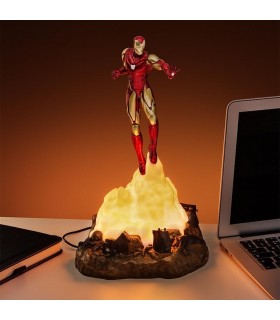 Lámpara Diorama Iron Man Volando Marvel 31 cms