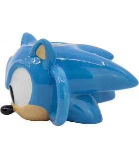 Taza 3D Cabeza De Sonic The Hedgehog Cerámica 400 mls