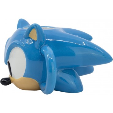 Taza 3D Cabeza De Sonic The Hedgehog Cerámica 400 mls