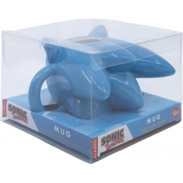 Taza 3D Cabeza De Sonic The Hedgehog Cerámica 400 mls