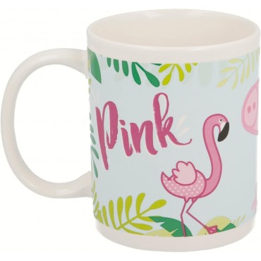 Taza Pink Is My Happy Color Peppa Pig Cerámica 320 mls
