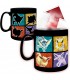Taza Térmica Eevee Cambia De Color Pokémon Cerámica 460 mls
