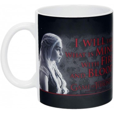 Taza Fire And Blood Juego De Tronos Game Of Thrones Cerámica 320 mls