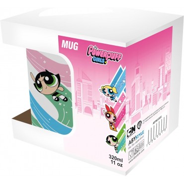 Taza Powerpuff Girls Las Supernenas Volando Cerámica 320 mls