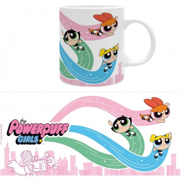 Taza Powerpuff Girls Las Supernenas Volando Cerámica 320 mls