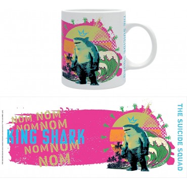 Taza Nom Nom King Shark Escuadrón Suicida DC Cerámica 320 mls