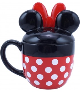 Taza 3D Con Tapa Cuerpo Minnie Mouse Disney 425 mls