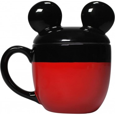Taza 3D Con Tapa Cuerpo Mickey Mouse Disney 425 mls