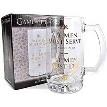 Jarra All Men Must Serve All Men Must Die Valar Morghulis Juego De Tronos Game Of Thrones Cristal 450 mls